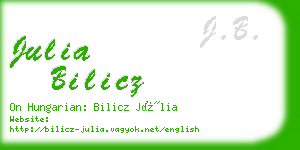 julia bilicz business card